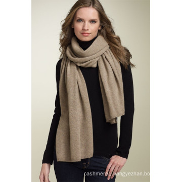 luxury plain knitted 100% pure real cashmere scarf